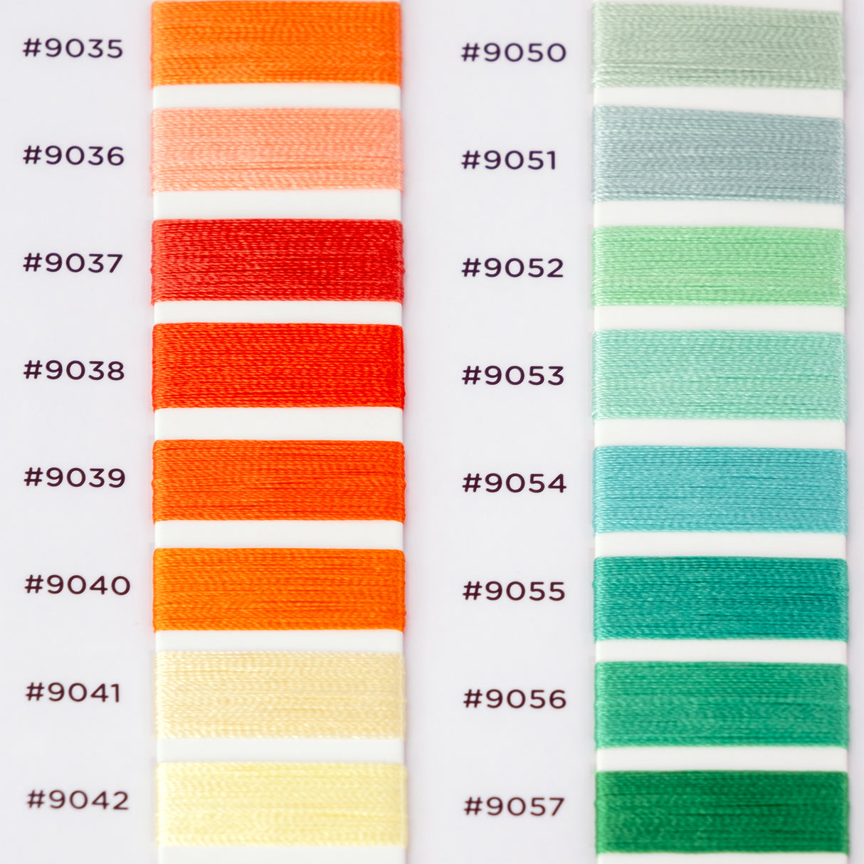 color swatches from yli threads elite 40 wt embroidery and quilting thread color booklet