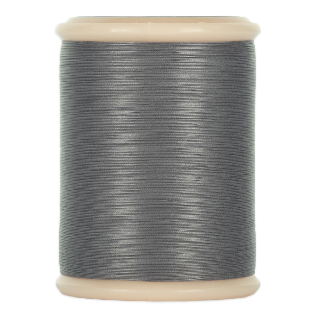 A spool of dark gray cotton hand quilting thread from YLI threads