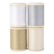 four spools of cotton hand quilting thread in the light neutrals set