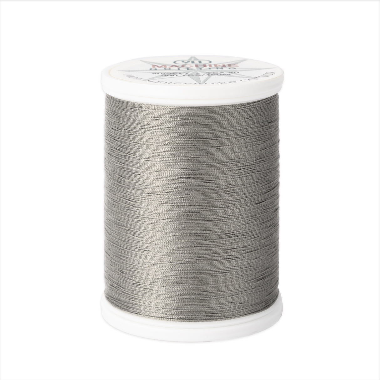 machine quilting thread 40 wt cotton 011 grey 500 yd spool