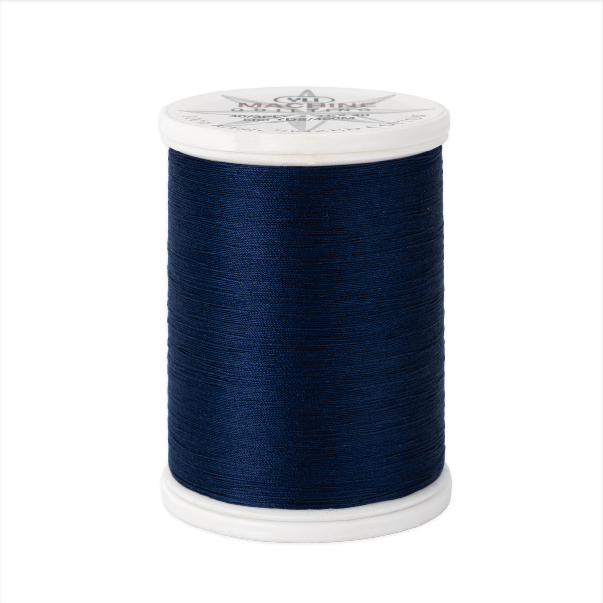 machine quilting thread 40 wt cotton 015 dark blue 500 yd spool