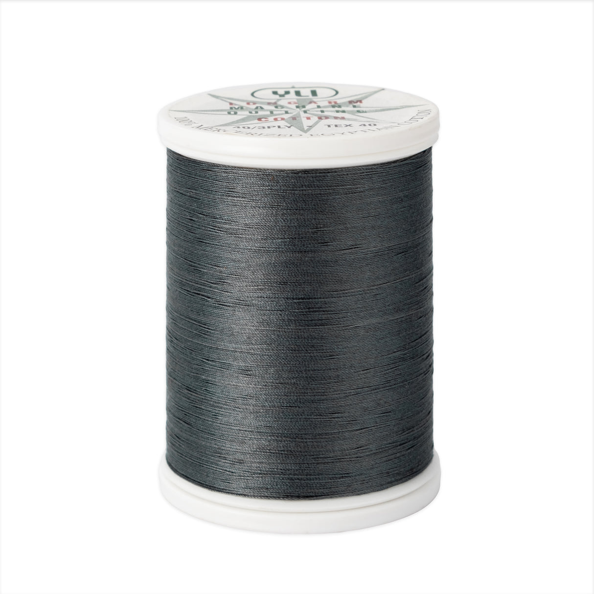 machine quilting thread 40 wt cotton 030 charcoal 500 yd spool