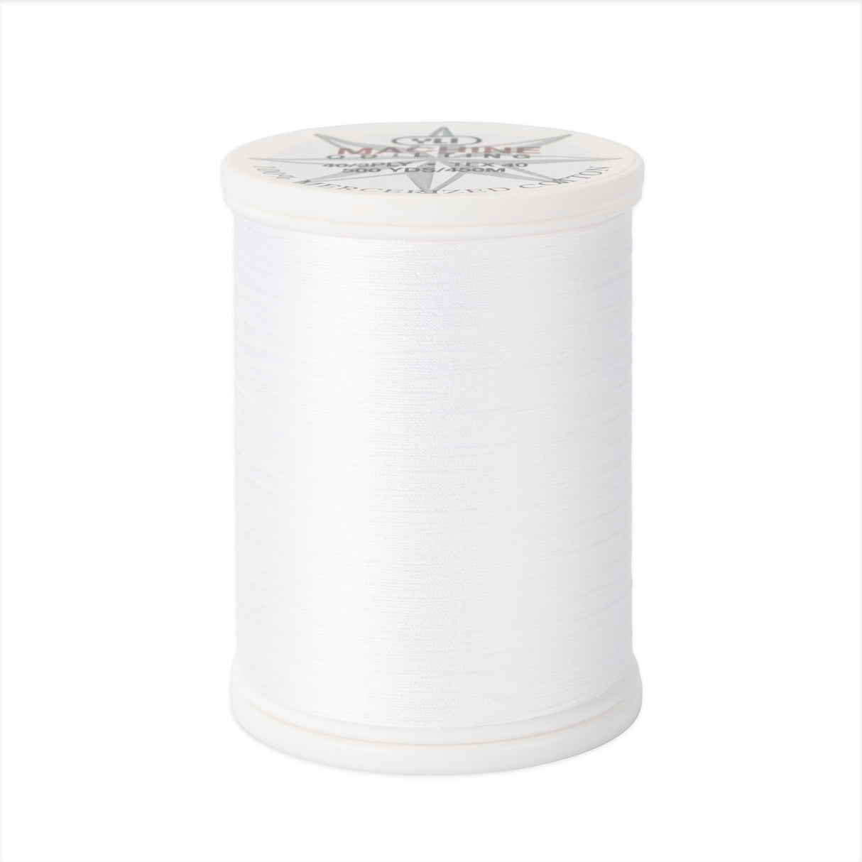 machine quilting thread 40 wt cotton wht white 500 yd spool