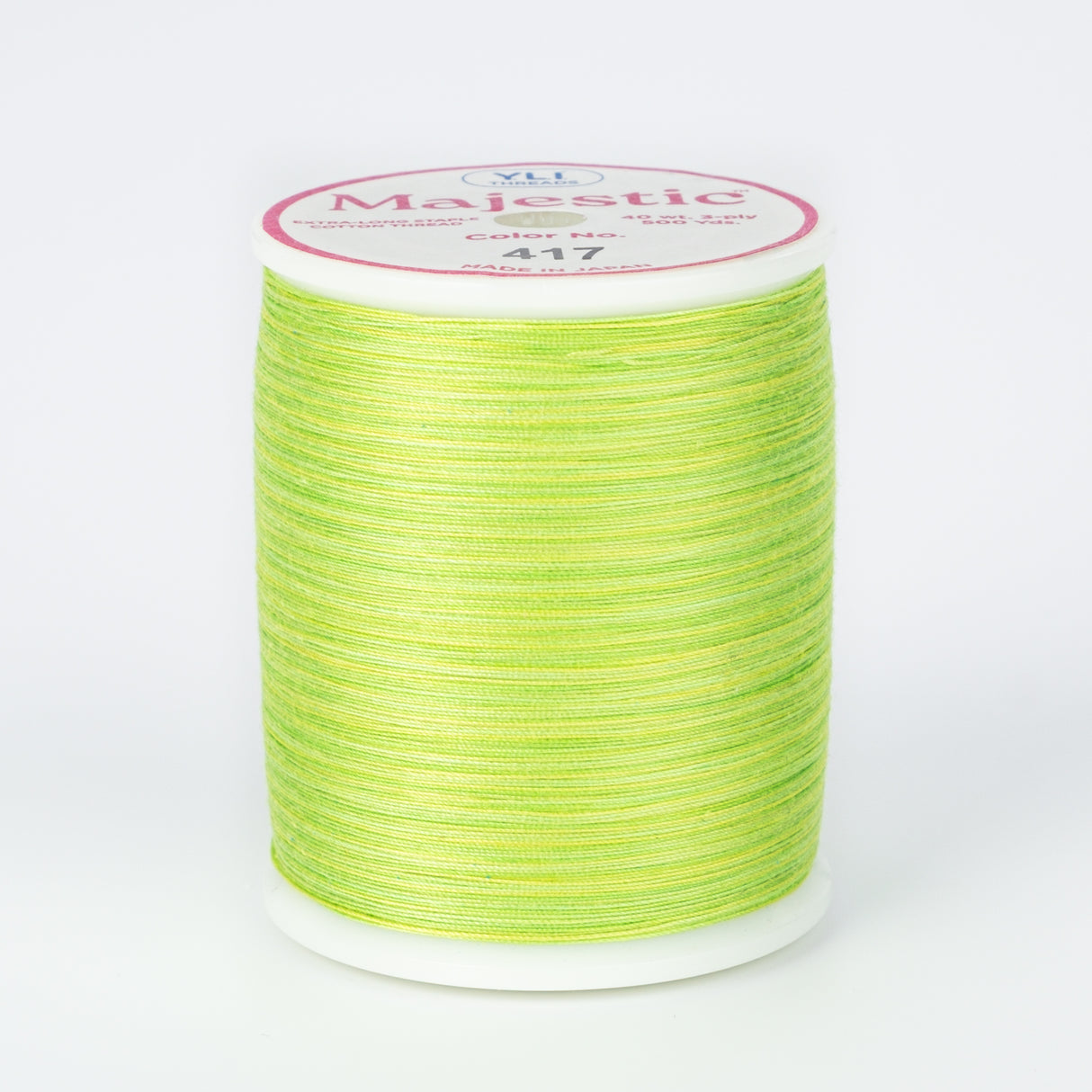 spool of majestic cotton quilting thread #417 springtime