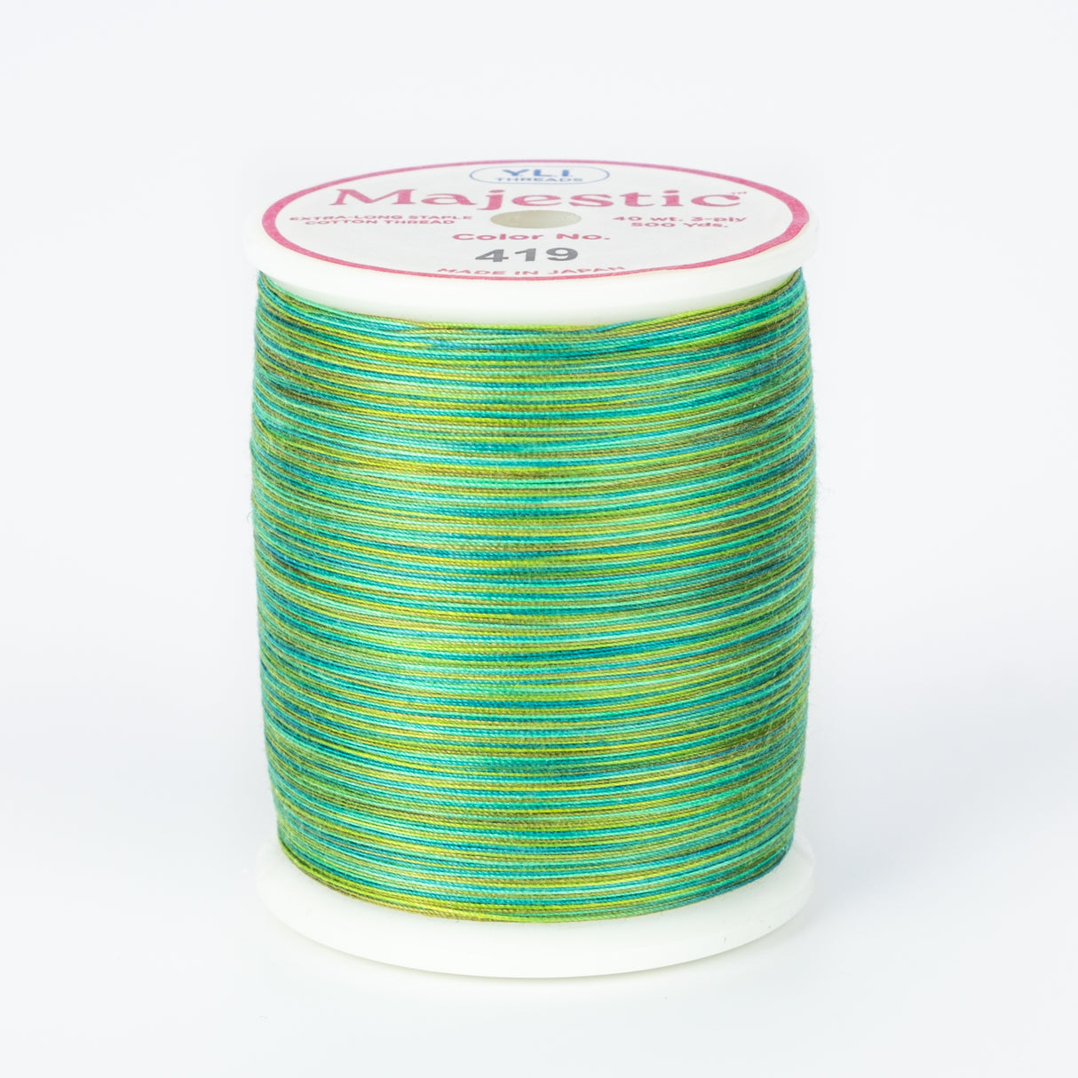spool of majestic cotton quilting thread #419 jungle