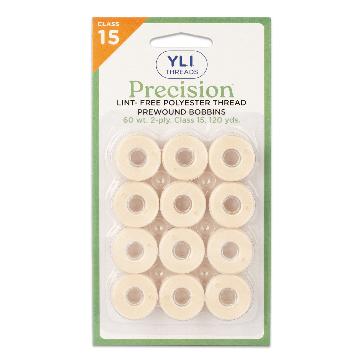 precision polyester thread class 15 prewound bobbins #205 french vanilla