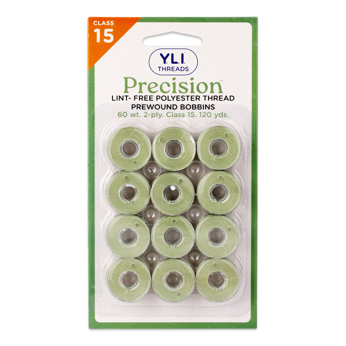precision polyester thread class 15 prewound bobbins #219 spearmint