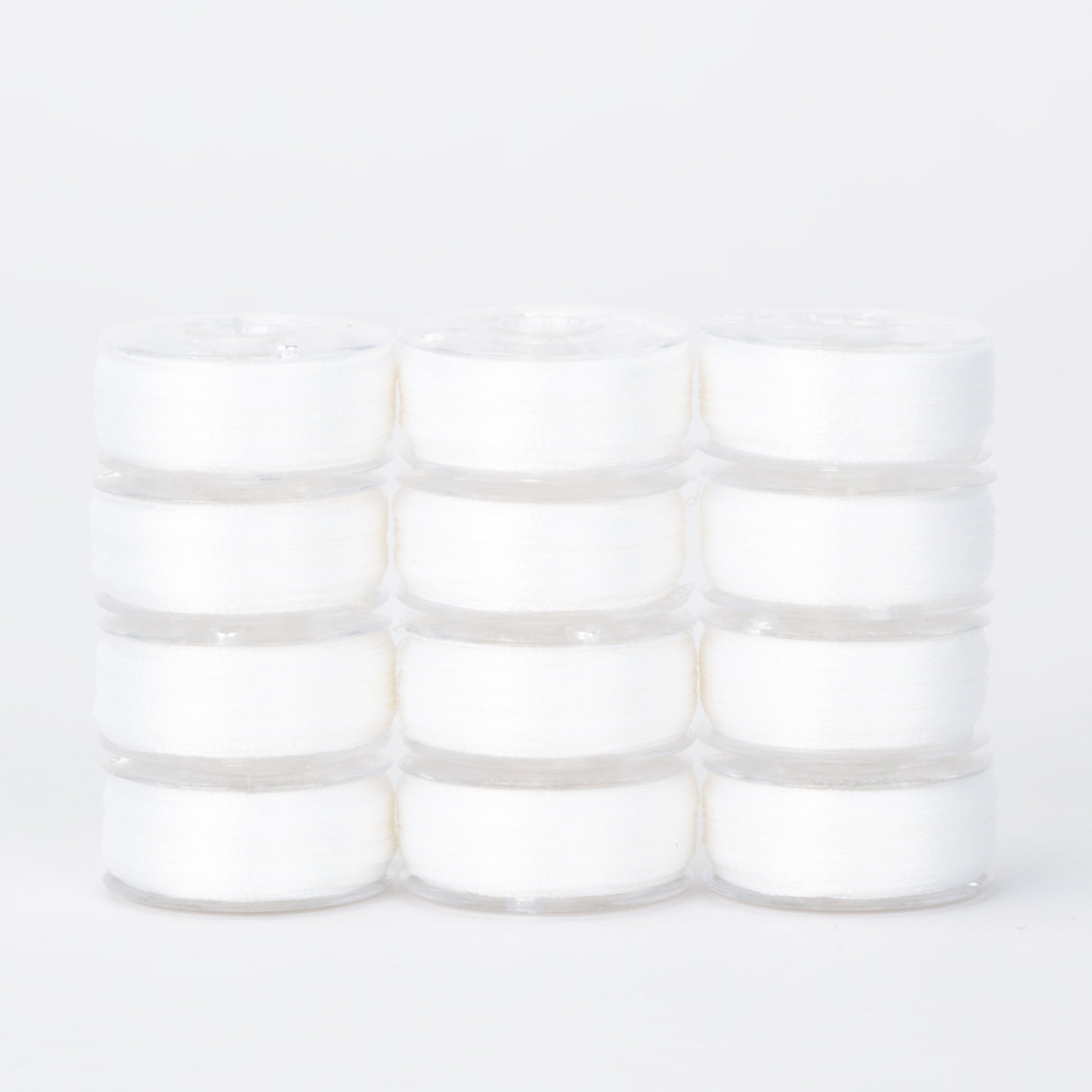 precision polyester thread class 15 prewound bobbins #201 bright white dozen pack