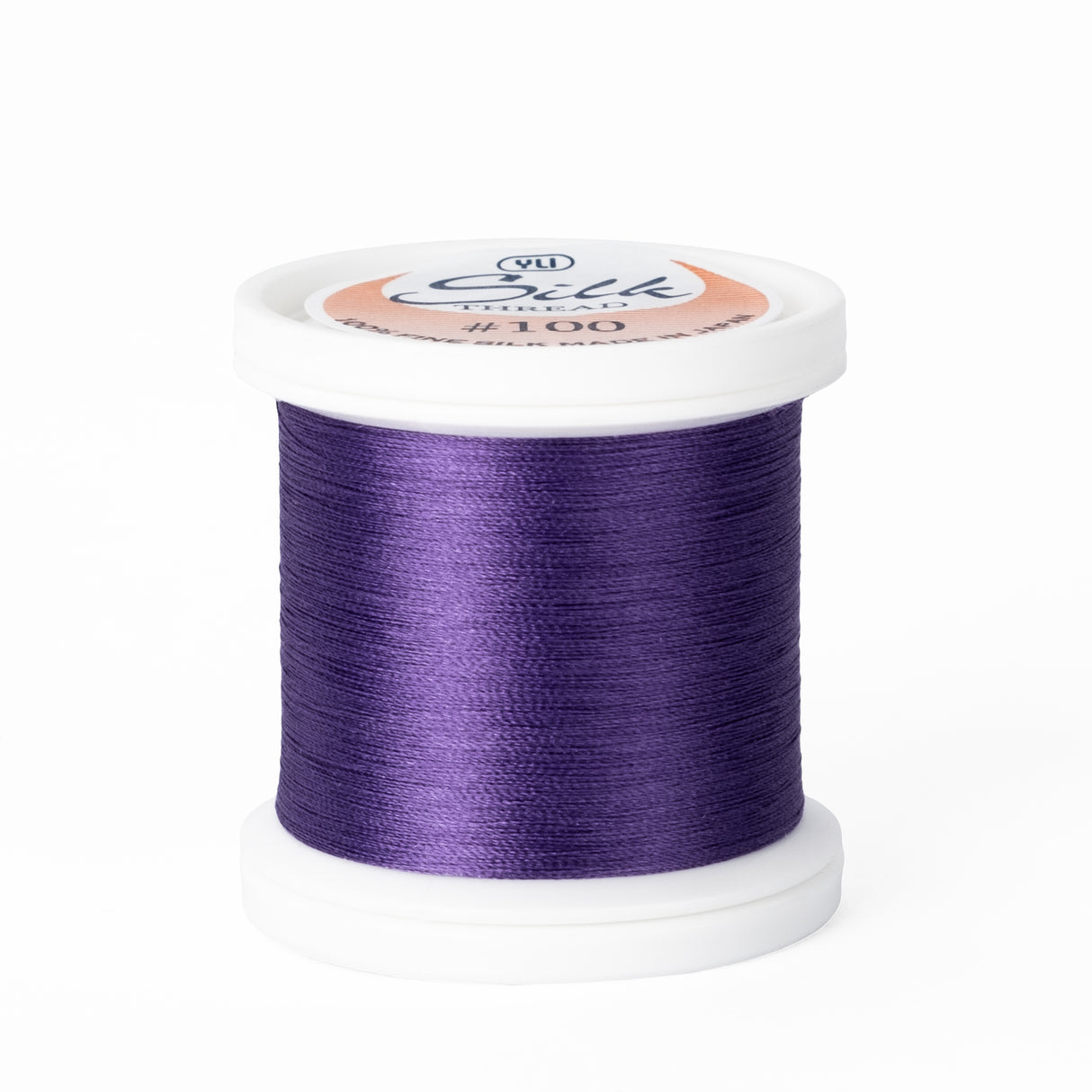 yli threads silk thread 100 wt purple 243 spool quilting thread