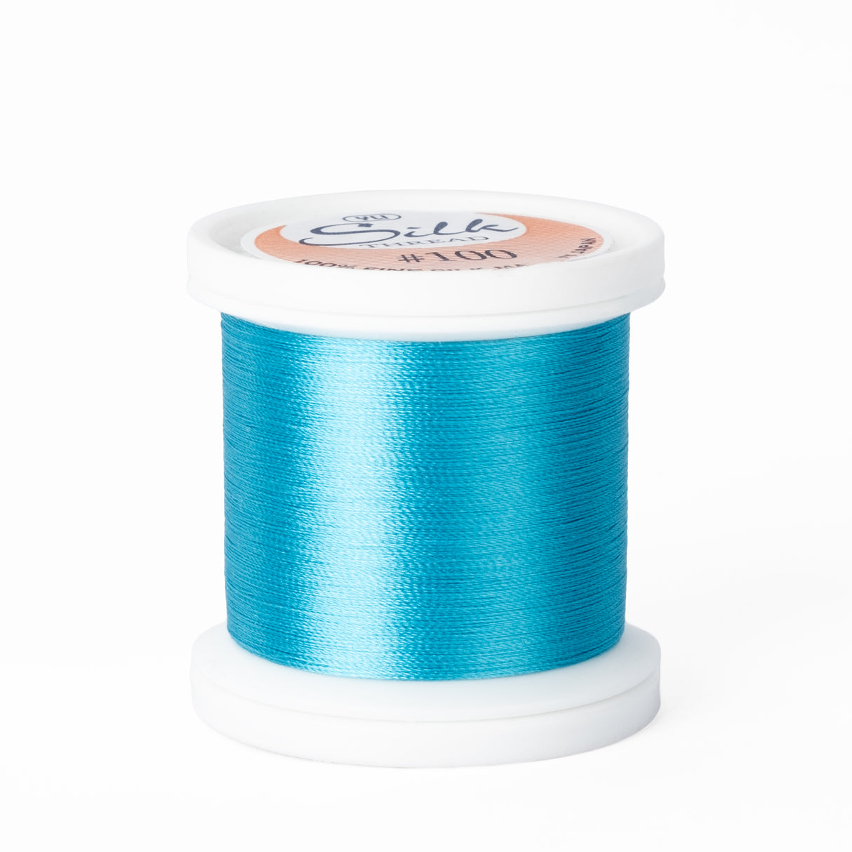 yli threads silk thread 100 wt 250 bright aqua spool quilting thread