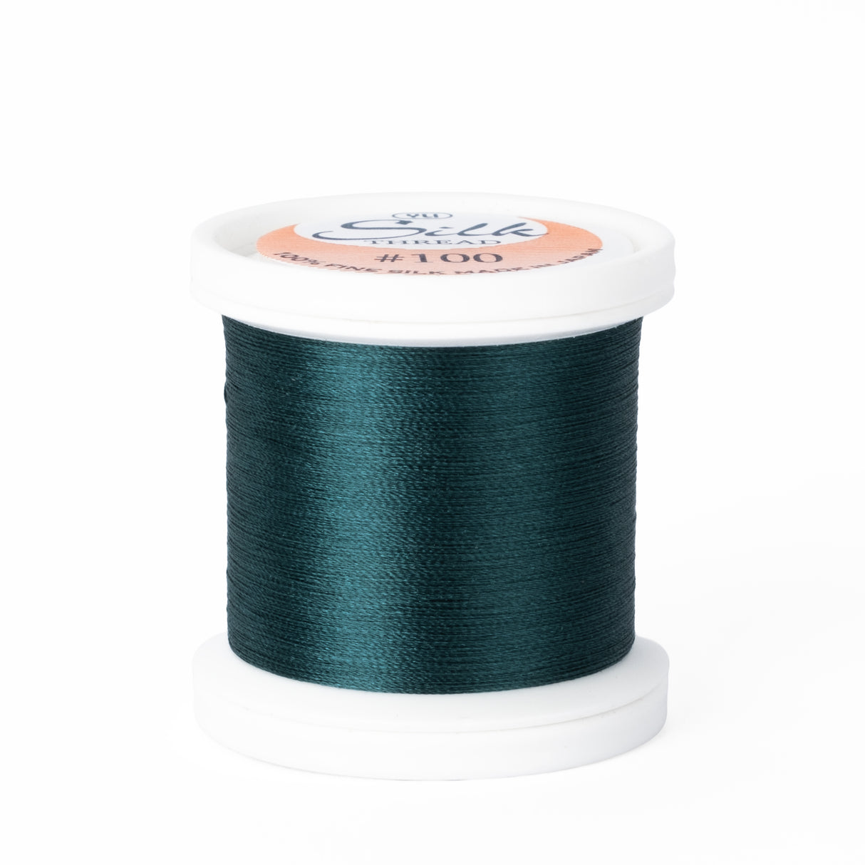 yli threads silk thread 100 wt 251 dark teal spool quilting thread