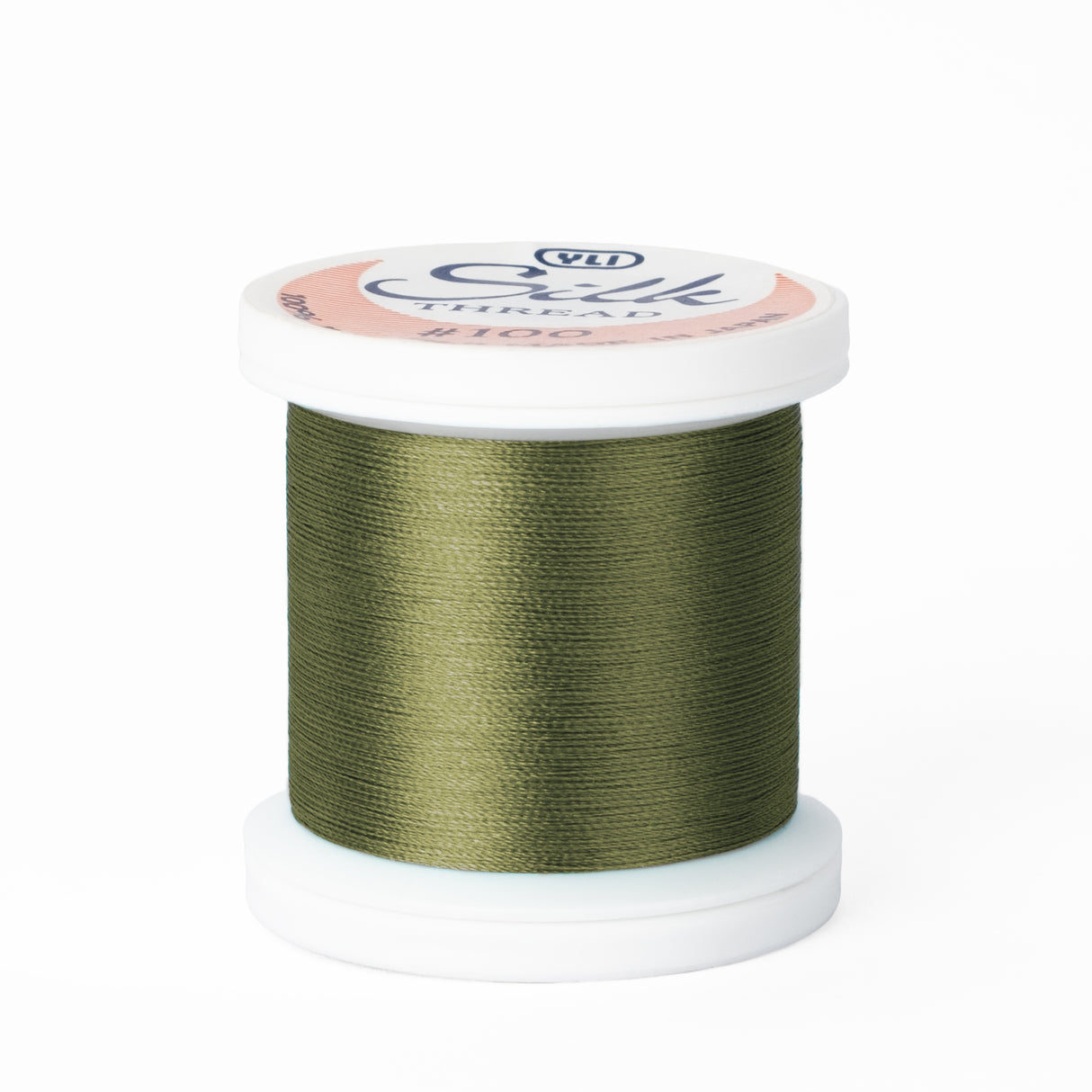 yli threads silk thread 100 wt 264 dark sage spool quilting thread