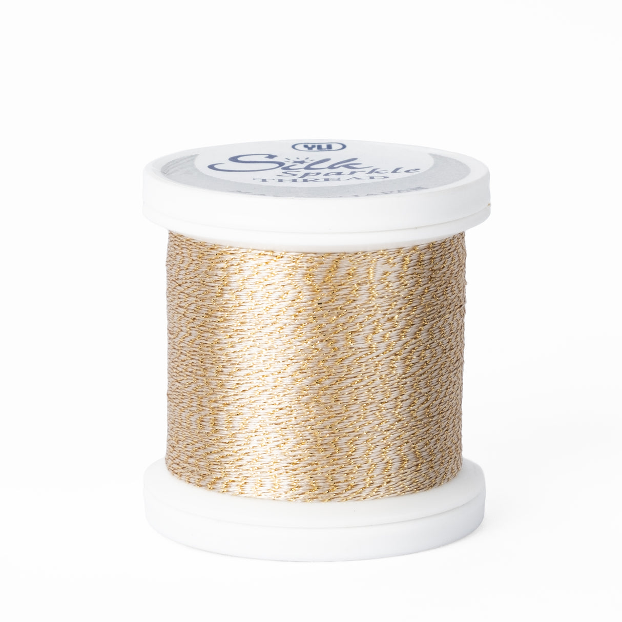 yli threads silk thread 100 wt g12 light gold sparkle spool quilting thread
