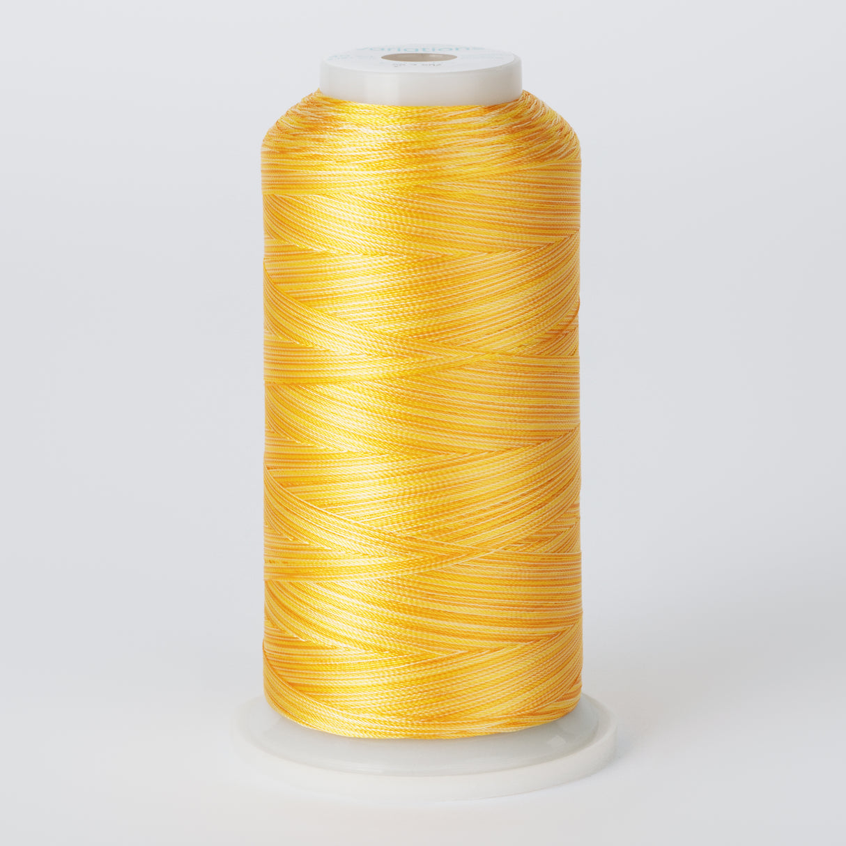 variegated orange and yellow polyester embroidery and quliting thread