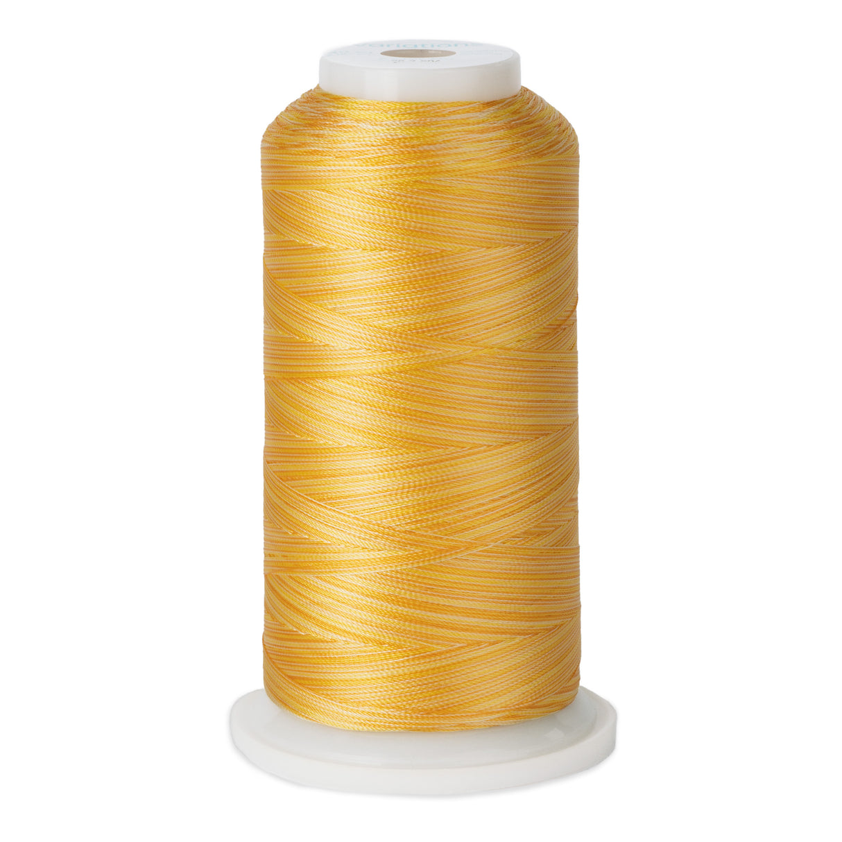 variegated orange and yellow polyester embroidery and quliting thread