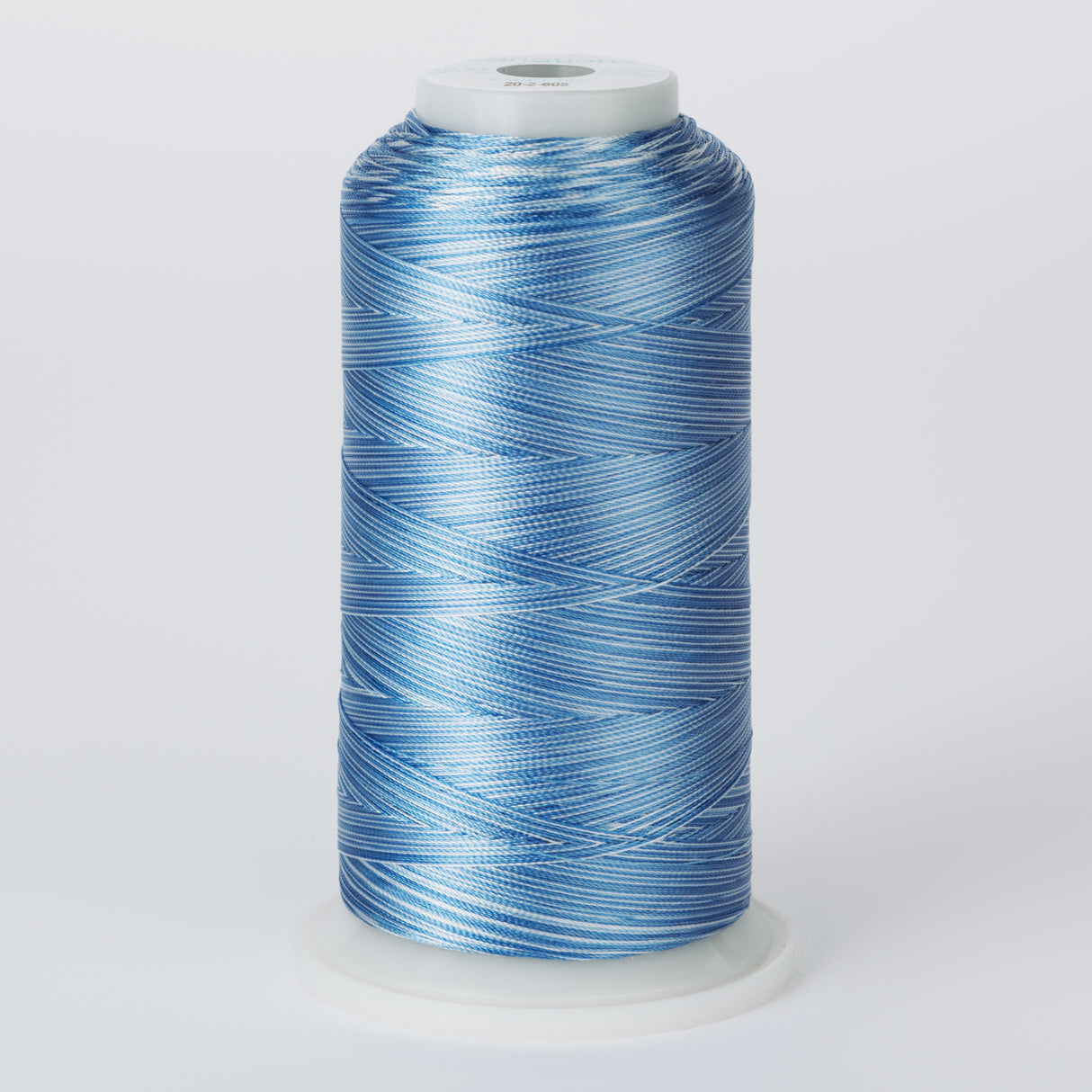 variegated blue polyester embroidery and quliting thread