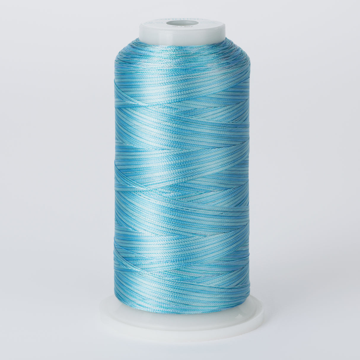 variegated light blues polyester embroidery and quliting thread