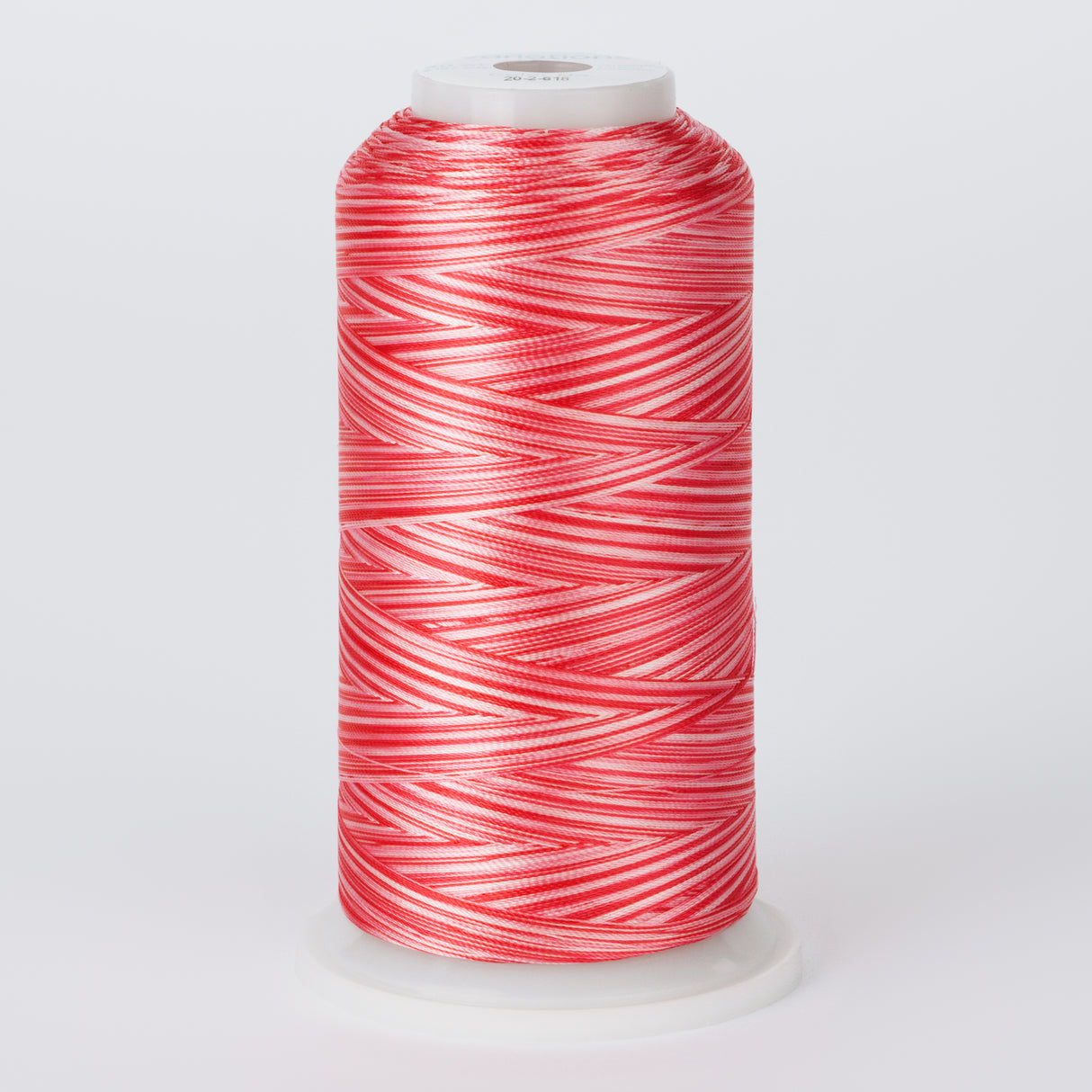 variegated light and dark pink polyester embroidery and quliting thread