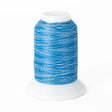 yli threads woolly nylon mini cone blue variegated 103 serger thread