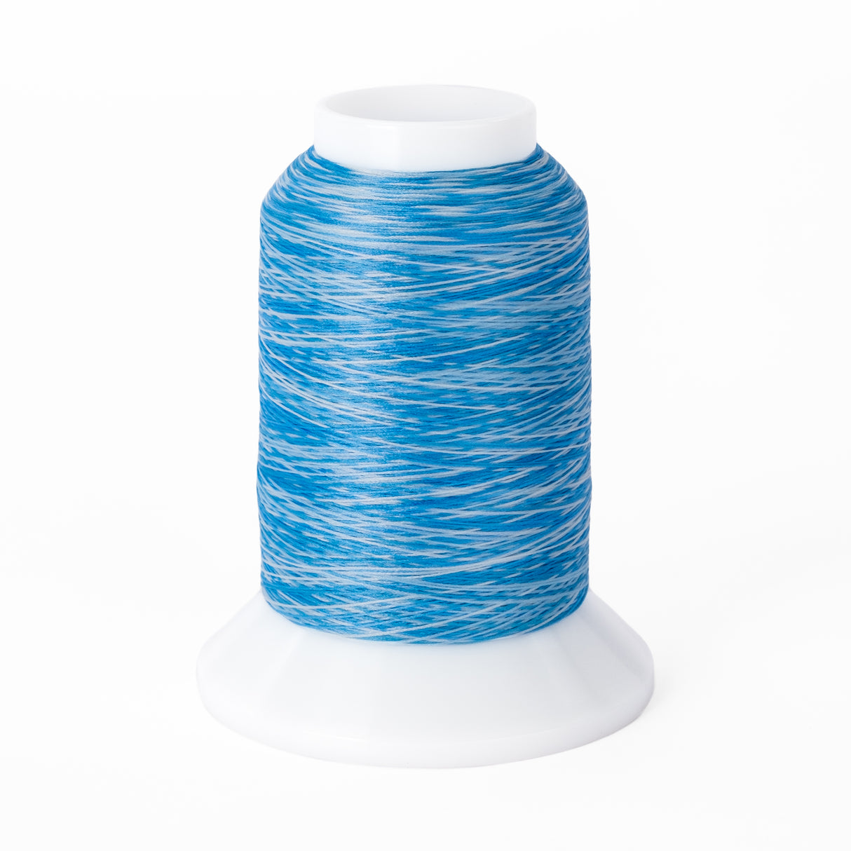yli threads woolly nylon mini cone blue variegated 103 serger thread