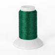 yli threads woolly nylon mini cone 316 green metallic serger thread