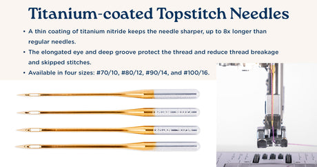 titanium-coated topstitch needles
