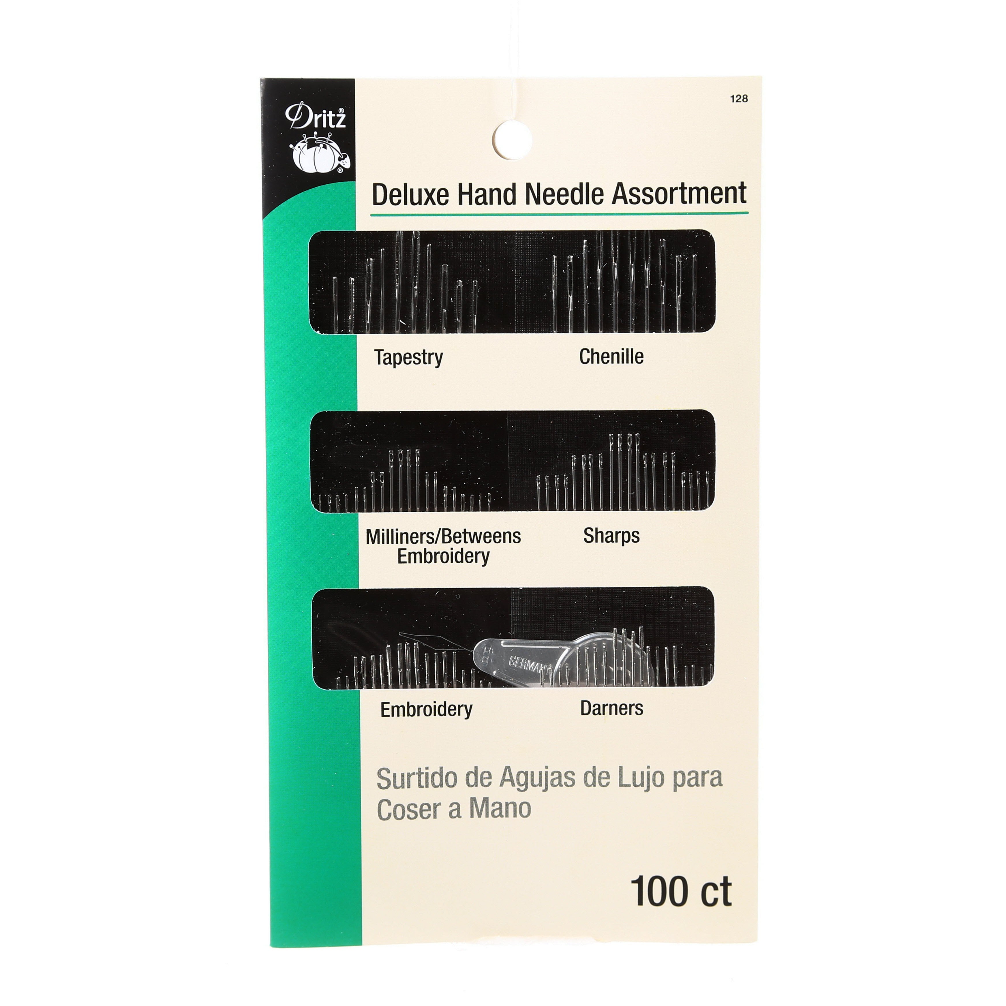 Contains an assortment of the following types.Sharps, Betweens, E