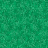 Lighter swirls on a bright green background. Equal parts simple and complex, the new Equinox basics will work well in both modern and traditional quilt designs. The colors are a fabric lover's dream, and the classic motif will blend seamlessly with many of our focal collections. Our basics just keep getting better and better!