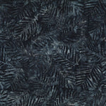 Charcoal, gray, indigo fern leaves. Wilmington Batiks come in man