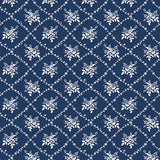 Classic Keepsakes in Blue 14648-55 Rose Trellis Navy Blue