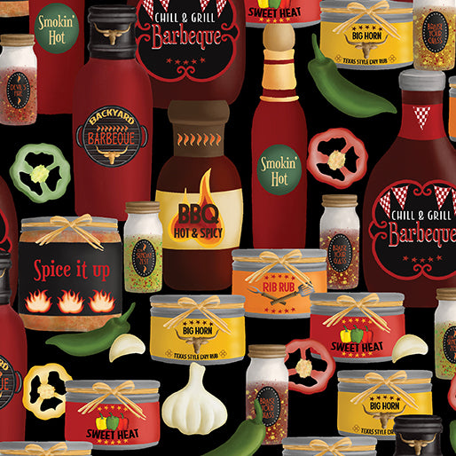 Turn up the heat for your summer projects using the Hot Stuff fabric collection by Andi Metz. You’ll find fun images of summer food, drinks and lots of BBQ icons in bright colors and intricate detail. There is even an apron panel to make a quick project for your favorite grill-master! From grills and smokers to steaks and hot peppers - it will be rare to find a project you can’t create with this collection. It’s time to sizzle and sew with Hot Stuff!