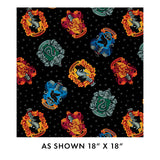 Harry Potter 15219W-12 Hogwarts Crest Black 108"