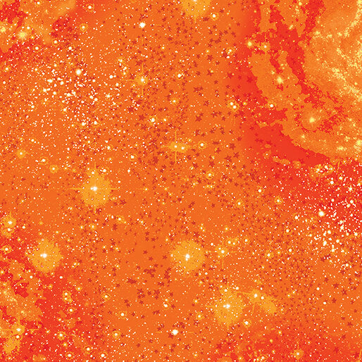 Orange with swirling starry skies. Magical Basics is a spellbindi