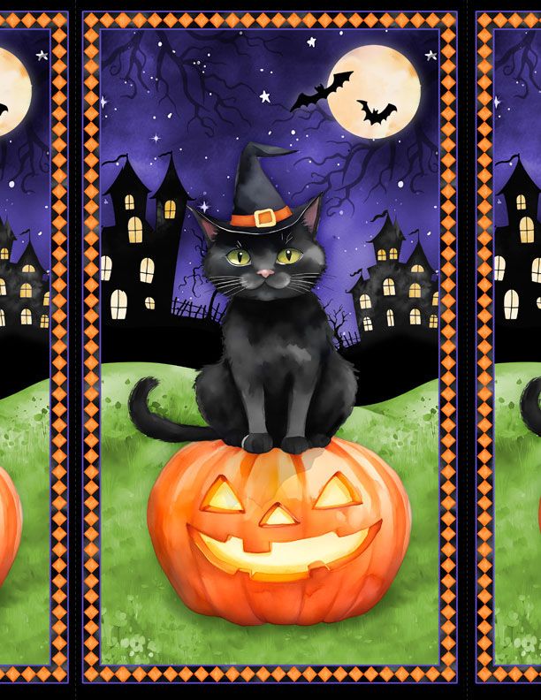 Spooky Tails by Nancy Mink features curious cats perched among pu