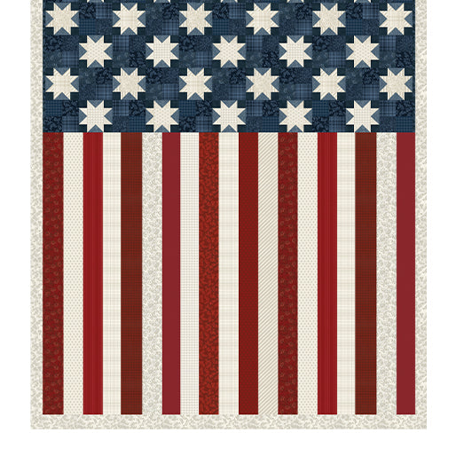 American Valor by Cheryl Haynes is a folk-style Americana fabric 