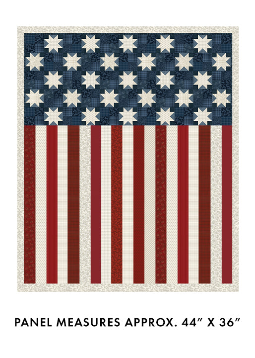 American Valor by Cheryl Haynes is a folk-style Americana fabric 