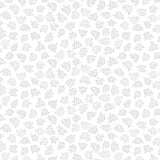 White tone on tone with printed roses.