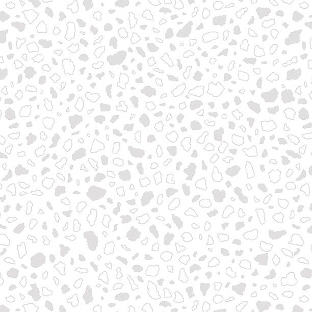 White printed rocky shapes.
