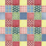Patchwork squares with tiny prints.