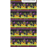 Double Bubble Kitty Trouble 26957-99 Border Stripe Black Multi Skinny Bolt
