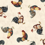 Garden Gate Roosters Cream