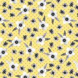 Gorgeous florals in a bold palette of tonal grays, sun-washed yellows, crisp white, and deep black are center stage in Blissful Blooms, a strikingly stylish, and endlessly versatile collection. It checks all the boxes for the maker looking for unique home décor, fashion-forward apparel, or on-trend quilts.