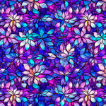 Intricate, fractal designs rendered in a rich palette of deep purples, magenta, blues and black are bold and bright in this dramatic ensemble. Create mesmerizing projects reminiscent of stained-glass windows sure to impress!