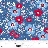 Front Porch Charm is full of fun florals and geometrics in an Americana colorway. This group is easy to mix and match together in a quilt. Get your hands on Front Porch Charm by Satin Moon Designs for Blank Quilting to make the perfect home décor and apparel.