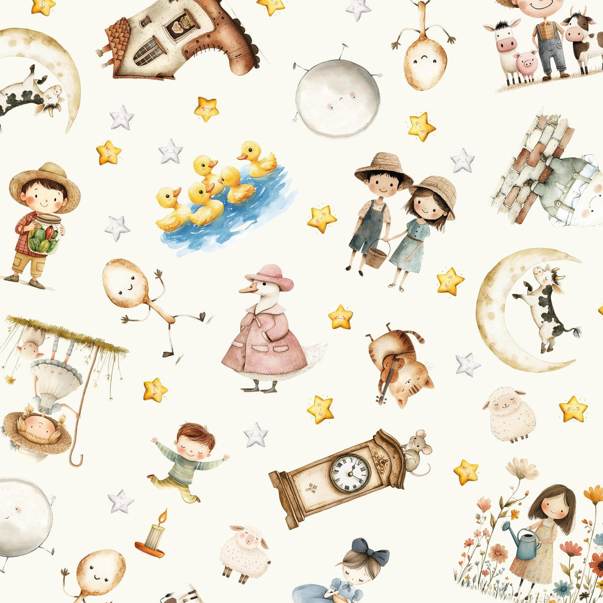 Nursery Rhyme Time is a precious collection from Oleander Studio 