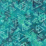Bubbles, Curves and Corners Batiks 612406851 Turquoise Green
