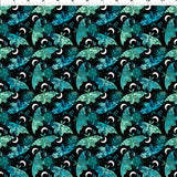 La Luna 6LL-1M Teal Moths and Moons