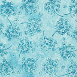 Floral Wonders Batiks Blue Pewter