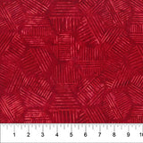 Hexies Batiks Dark Red