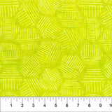 Hexies Batiks Citrus Green
